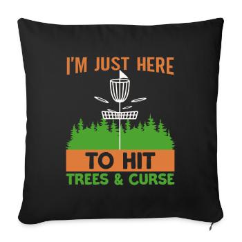 Disc Golf Player Frisbee Player - Housse de coussin décorative 45 x 45 cm - noir - Devant