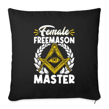 Masonic Freemasonry Fraternal - Sofakissenbezug 45 x 45 cm - Schwarz - Vorne