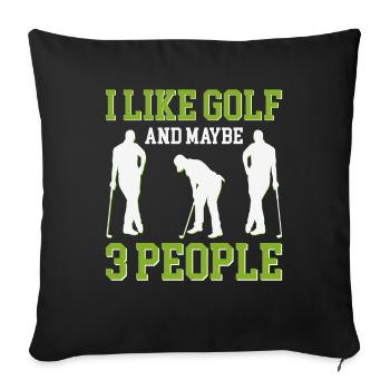 Golf Golfing Golfer Golfer Golf Club - Housse de coussin décorative 45 x 45 cm - noir - Devant