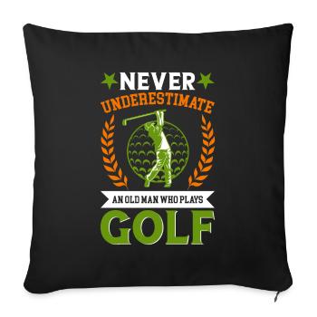 Golf Golfing Golfer Golfer Golf Club - Housse de coussin décorative 45 x 45 cm - noir - Devant