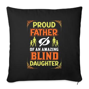 Blindness consciousness Blind by law - Sofa pillowcase 17,3'' x 17,3'' (45 x 45 cm) - black - Front