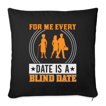 Blindness consciousness Blind by law - Sofa pillowcase 17,3'' x 17,3'' (45 x 45 cm) - black - Front