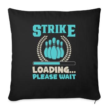 Bowling Skittles Bowler Bowling Club - Sofa pillowcase 17,3'' x 17,3'' (45 x 45 cm) - black - Front