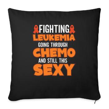 Leukemia Awareness Month Leukemia Survivor - Sofa pillowcase 17,3'' x 17,3'' (45 x 45 cm) - black - Front