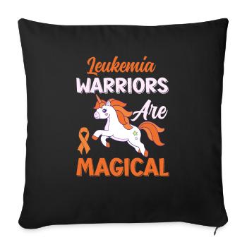 Leukemia Awareness Month Leukemia Survivor - Sofa pillowcase 17,3'' x 17,3'' (45 x 45 cm) - black - Front