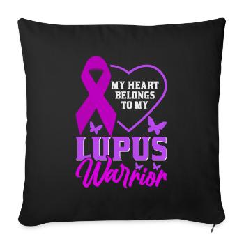 Lupus Awareness Month - Sofa pillowcase 17,3'' x 17,3'' (45 x 45 cm) - black - Front