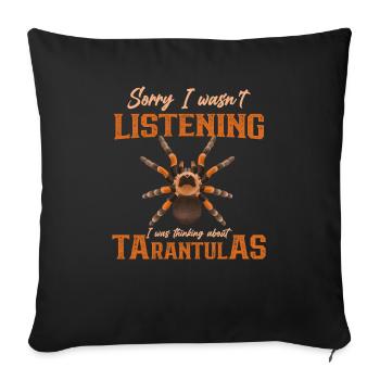Tarantula Tarantula Tarantula Pet - Sofa pillowcase 17,3'' x 17,3'' (45 x 45 cm) - black - Front
