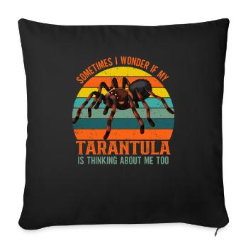 Tarantula Tarantula Tarantula Pet - Sofa pillowcase 17,3'' x 17,3'' (45 x 45 cm) - black - Front
