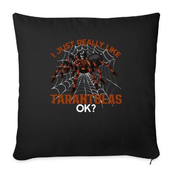 Tarantula Tarantula Tarantula Pet - Sofa pillowcase 17,3'' x 17,3'' (45 x 45 cm) - black - Front