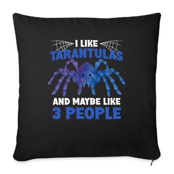 Tarantula - Sofa pillowcase 17,3'' x 17,3'' (45 x 45 cm) - black - Front