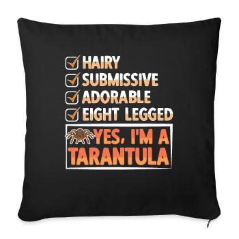 Tarantula Spider Spider Collector Pet - Sofa pillowcase 17,3'' x 17,3'' (45 x 45 cm) - black - Front