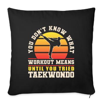 TKD Korean Martial Arts Tae Kwon - Sofakissenbezug 45 x 45 cm - Schwarz - Vorne