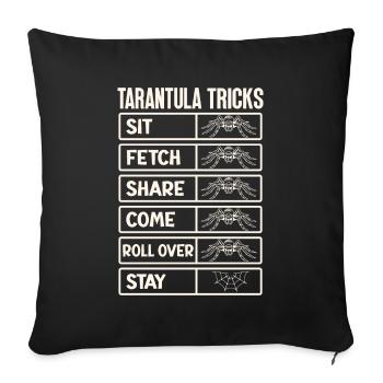 Tarantula breeder spider owner tarantula - Sofa pillowcase 17,3'' x 17,3'' (45 x 45 cm) - black - Front