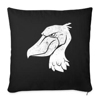 Shoebill Bird Ornithologist Forest I Gift - Sofa pillowcase 17,3'' x 17,3'' (45 x 45 cm) - black - Front