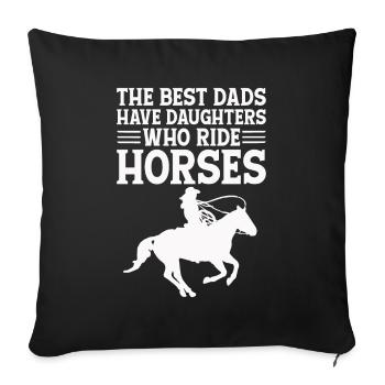 Horse Owner Rider Riding Horse Father - Sofa pillowcase 17,3'' x 17,3'' (45 x 45 cm) - black - Front