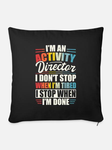 Activity Director Appreciation - Sofakissenbezug 45 x 45 cm - Schwarz