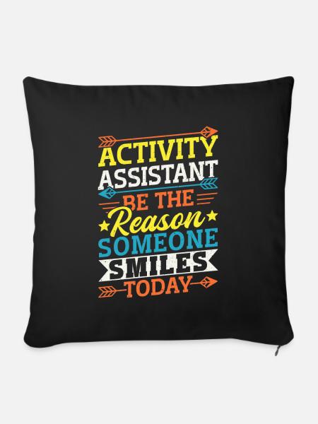 Activity Assistant Appreciation - Sofakissenbezug 45 x 45 cm - Schwarz