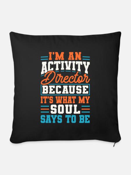 Awesome Activity Director Activity - Sofakissenbezug 45 x 45 cm - Schwarz