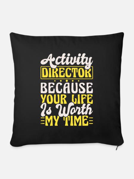 Activity Director Appreciation - Sofakissenbezug 45 x 45 cm - Schwarz