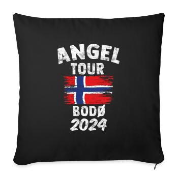 BODÖ 2024 Angel Tour Norwegen - Sofakissenbezug 45 x 45 cm - Schwarz - Vorne