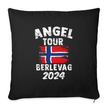 BERLEVAG 2024 Fishing Tour Norway - Sofa pillowcase 17,3'' x 17,3'' (45 x 45 cm) - black - Front