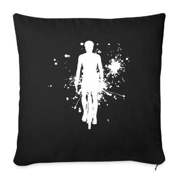 Bicycle Cycling Men Cycling Cycling - Sofa pillowcase 17,3'' x 17,3'' (45 x 45 cm) - black - Front