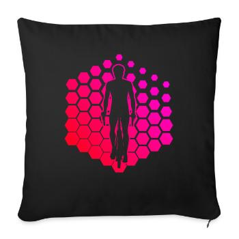 Hommes Vélo VTT Vélo Vélo Femmes Vélo - Housse de coussin décorative 45 x 45 cm - noir - Devant