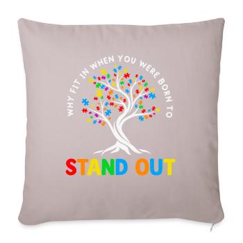 Autism - Sofa pillowcase 17,3'' x 17,3'' (45 x 45 cm) - light taupe - Front