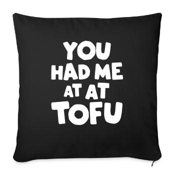 Tofu Lustiges - Sofakissenbezug 45 x 45 cm - Schwarz - Vorne