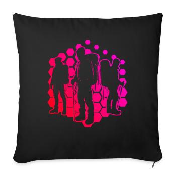 Escalade Bloc Kletterer Grimpeur Bloc - Housse de coussin décorative 45 x 45 cm - noir - Devant