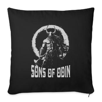 Fils D’odin Vikings Viking Viking g - Housse de coussin décorative 45 x 45 cm - noir - Devant
