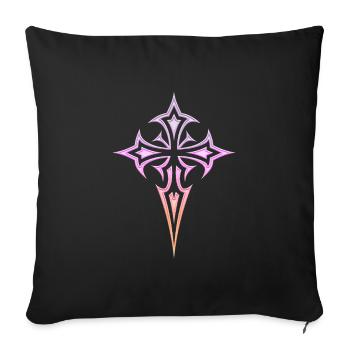 Goth Cross Y2K Emo Cross Gothic Aesthetic - Sofa pillowcase 17,3'' x 17,3'' (45 x 45 cm) - black - Front