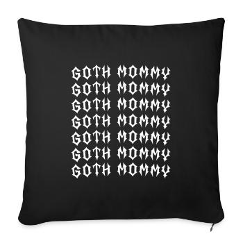 Goth Mommy! Gothic Aesthetics Y2K Cross - Sofa pillowcase 17,3'' x 17,3'' (45 x 45 cm) - black - Front