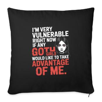 Goth Girl Sarcastic Goth Mommy Quote - Sofa pillowcase 17,3'' x 17,3'' (45 x 45 cm) - black - Front