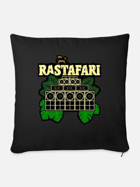 Rastafari Soundsystem - Sofakissenbezug 45 x 45 cm - Schwarz