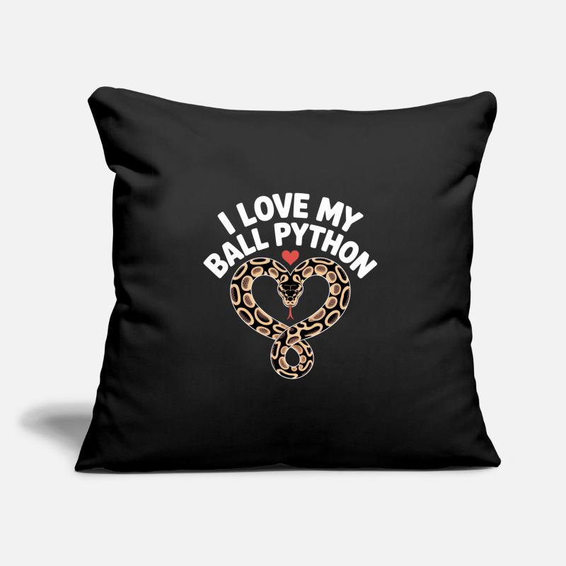 J’adore mon python royal ! Roi python Housse de coussin décorative 45 x 45 cm
