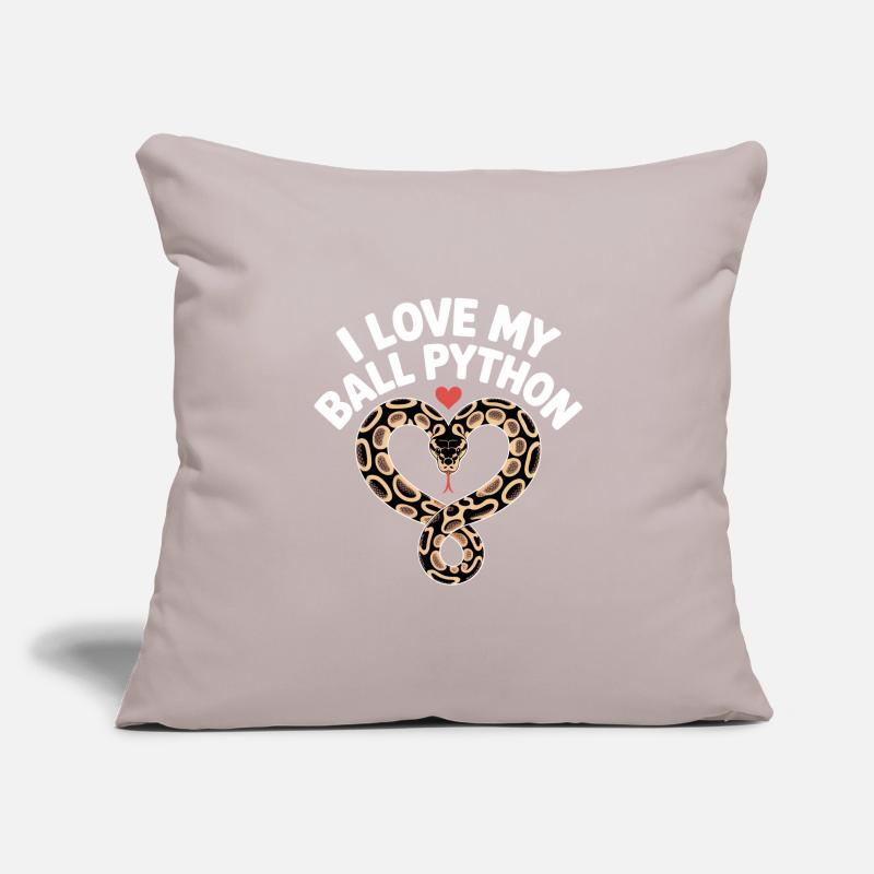J’adore mon python royal ! Roi python Housse de coussin décorative 45 x 45 cm