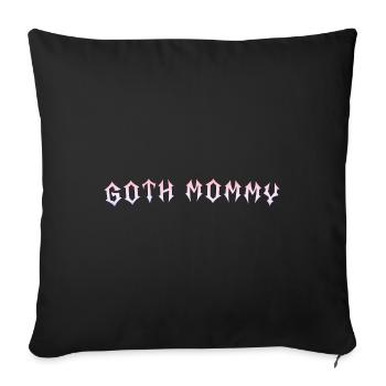 Maman gothique ! Esthétique gothique Croix Y2K - Housse de coussin décorative 45 x 45 cm - noir - Devant