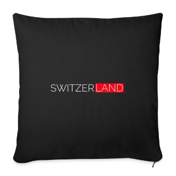switzerland - Sofa pillowcase 17,3'' x 17,3'' (45 x 45 cm) - black - Front