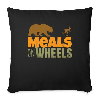 Inline skates Meals in Wheels! - Inline Skater Skate - Sofa pillowcase 17,3'' x 17,3'' (45 x 45 cm) - black - Front