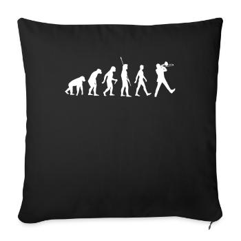 Evolution Trombone - Musician Music - Sofa pillowcase 17,3'' x 17,3'' (45 x 45 cm) - black - Front
