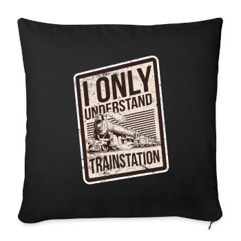 Lustiger Denglisch Spruch Denglisch Sprüche - Sofakissenbezug 45 x 45 cm - Schwarz - Vorne