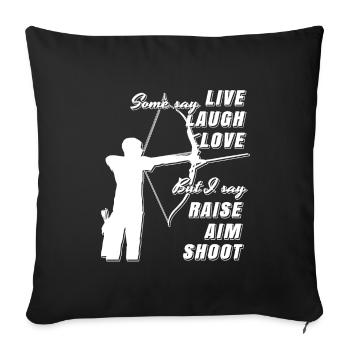 Bogenschütze Bogenschießen Shirt Geschenk - Sofakissenbezug 45 x 45 cm - Schwarz - Vorne