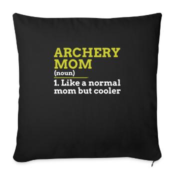 Archery Mom - Sofa pillowcase 17,3'' x 17,3'' (45 x 45 cm) - black - Front