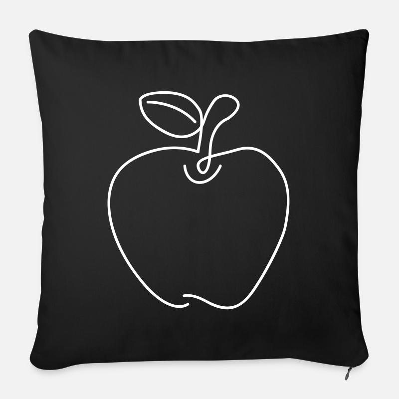 Apfel - Sofakissenbezug 45 x 45 cm - Schwarz