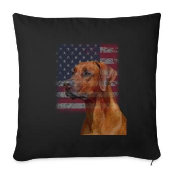 Rhodesian Ridgeback - Housse de coussin décorative 45 x 45 cm - noir - Devant