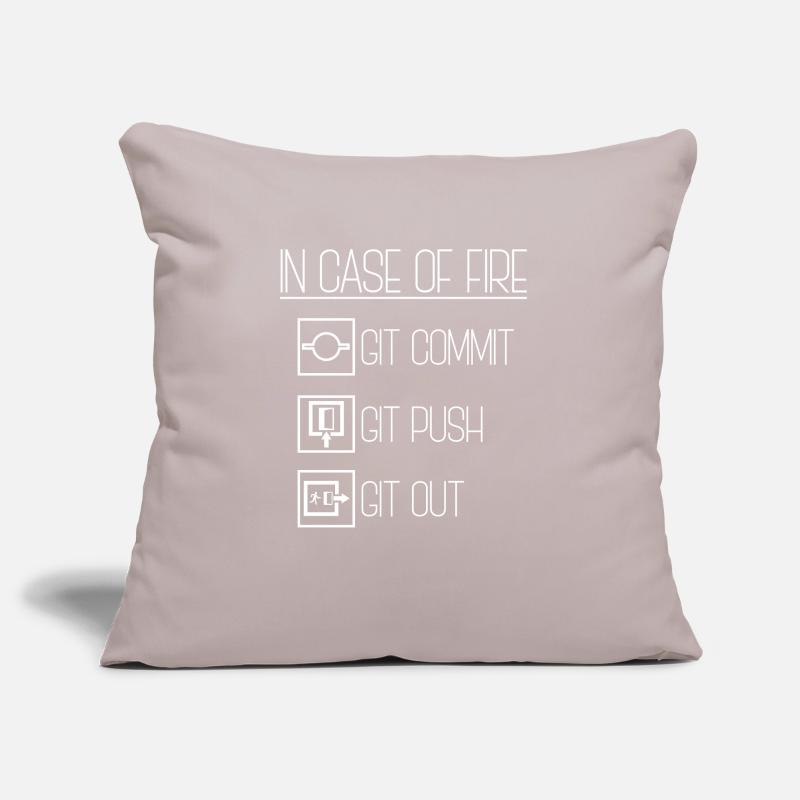 In Case Of Fire Git Commit Coding Programmer Linux Sofakissenbezug 45 x 45 cm