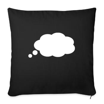 thought bubble - Sofa pillowcase 17,3'' x 17,3'' (45 x 45 cm) - black - Front