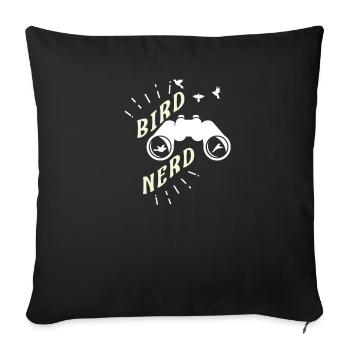 Ornithologie ornithologie oiseau regarder cadeau - Housse de coussin décorative 45 x 45 cm - noir - Devant