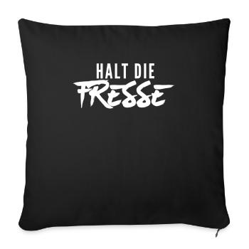 halt die fresse - Sofakissenbezug 45 x 45 cm - Schwarz - Vorne